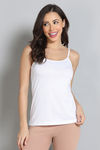 Zivame Knit Cotton Camisole - Lucent White — thumbnail 2